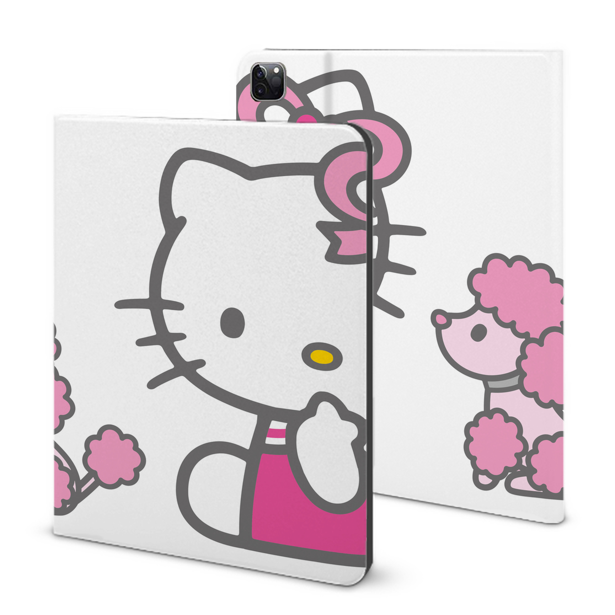 （画像用） Hello Kitty ハローキティ IPad ケース ブック型 PUレザー TPU 耐衝撃 軽量 薄型 ペン収納なし 全面保護 IPad 各モデル対応